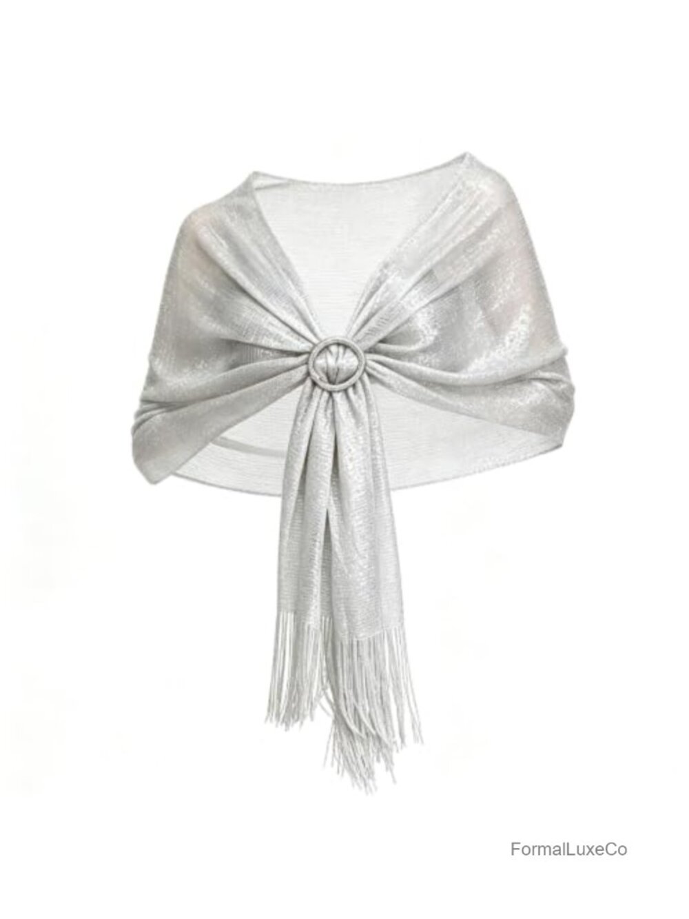 Metallic Sparkling Shawl Evening Wedding Prom Wrap Pashmina